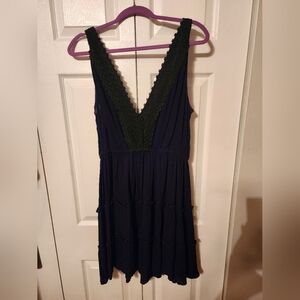 Cute Black Sleeveless Low cut Dress